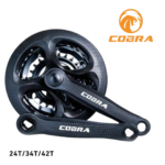 Triple Plateau COBRA FIX (AXE Carré) en Acier / Noir