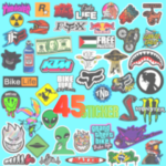 PACK 99 / 45 stickers (autocollants)
