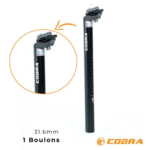 Tige de selle COBRA / 31.6 (Noir)