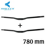 PACK Guidon +Guidon acier RALLEX 780mm (Noir)