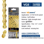 Chaîne VG sports 8V (Gold)