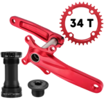 Kit de Pédalier – Mono plateau – Boîtier / Rouge