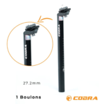 Tige de selle COBRA / 27.2 (Noir)