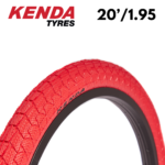 Pneu BMX KENDA lisse 20’/1.95 (Rouge)