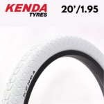 Pneu BMX KENDA lisse 20’/1.95 (Blanc)