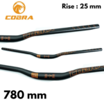 Guidon COBRA en aluminum 780mm/RISE:25mm (Noir-Orange)