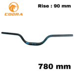 Guidon COBRA en aluminum 780mm/RISE:90mm (Noir-Bleu)