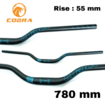 Guidon COBRA en aluminum 780mm/RISE:55mm (Noir-Bleu)