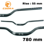 Guidon COBRA en aluminum 780mm/RISE:55mm (Noir-Blanc)