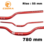 Guidon COBRA en aluminum 780mm/RISE:55mm (Rouge)
